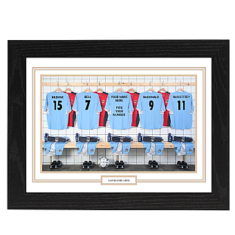 Personalised Framed Unofficial Coventry city team Shirt Photo A3